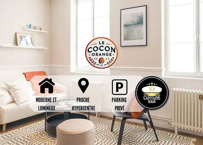 Le Cocon Orange - Proche Hypercentre - Parking Prive